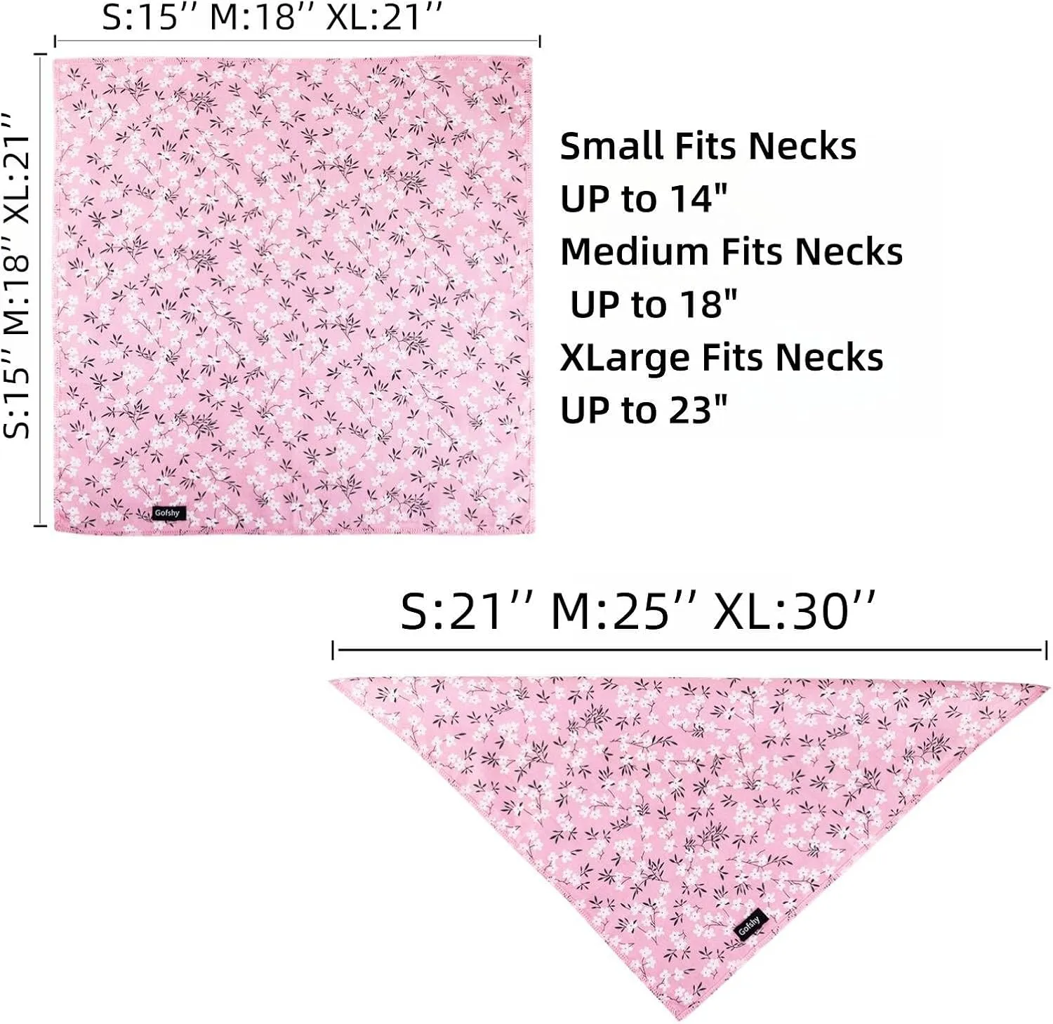 Summer Spring Dog Bandanas-4PCS Pink Green Orange Floral Printing Dog Scarf Bib Kerchief Breed for Girl Dogs Small XS Pets Gift