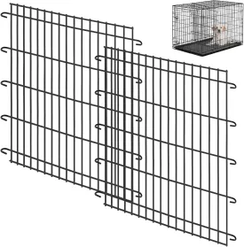 Tandefio 2 Pcs Dog Crate Divider Panel Metal Pets Divider Panel Dog Crate for Pets(42 Inches)