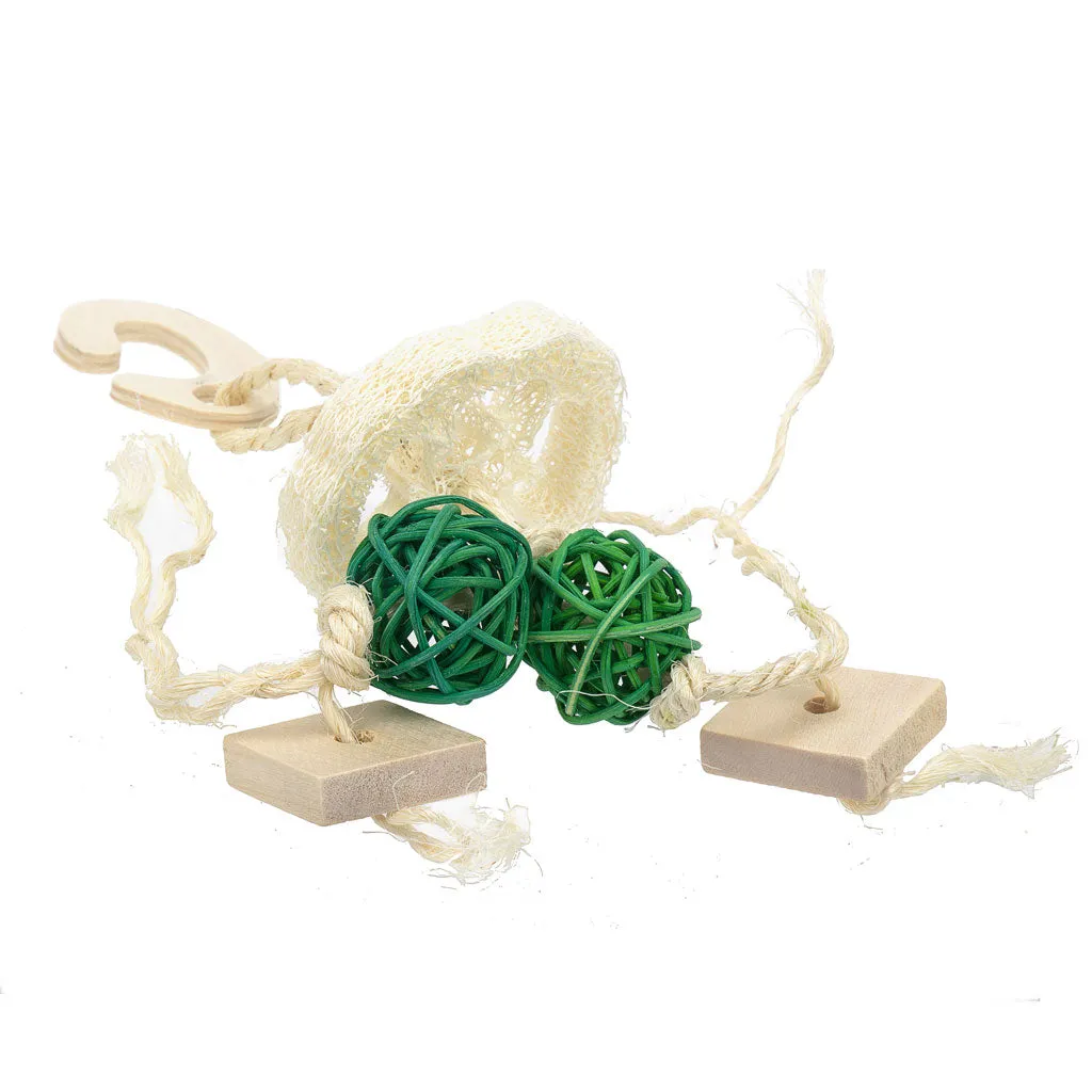Ware Hanging Loofah Bunch Toy for Small Animals, 1-count