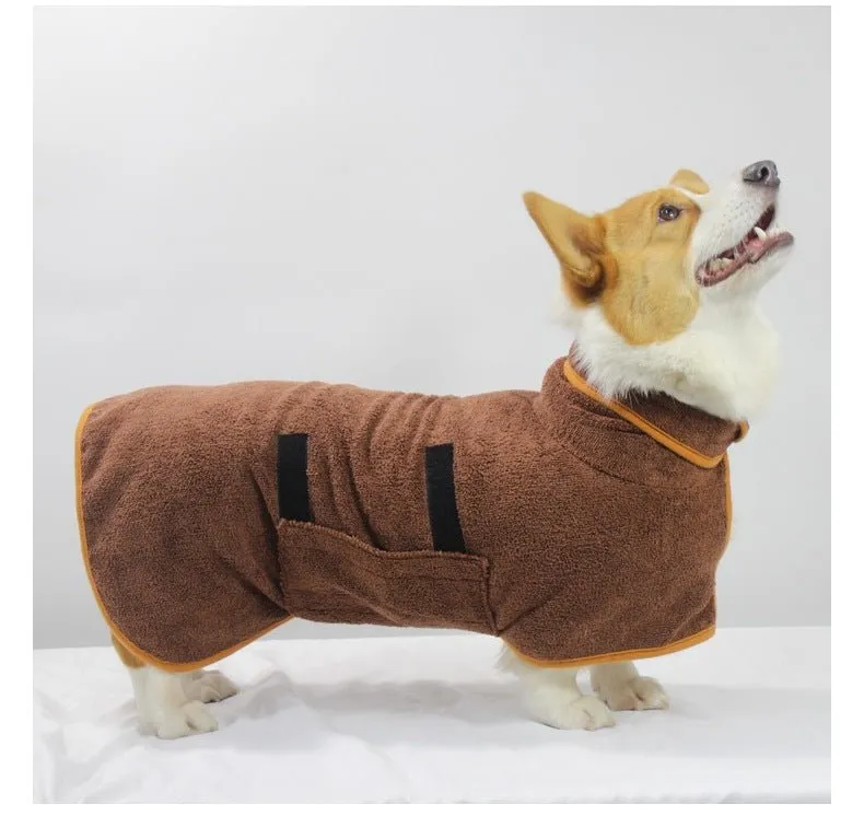 Warm Dog Bathrobe Towel