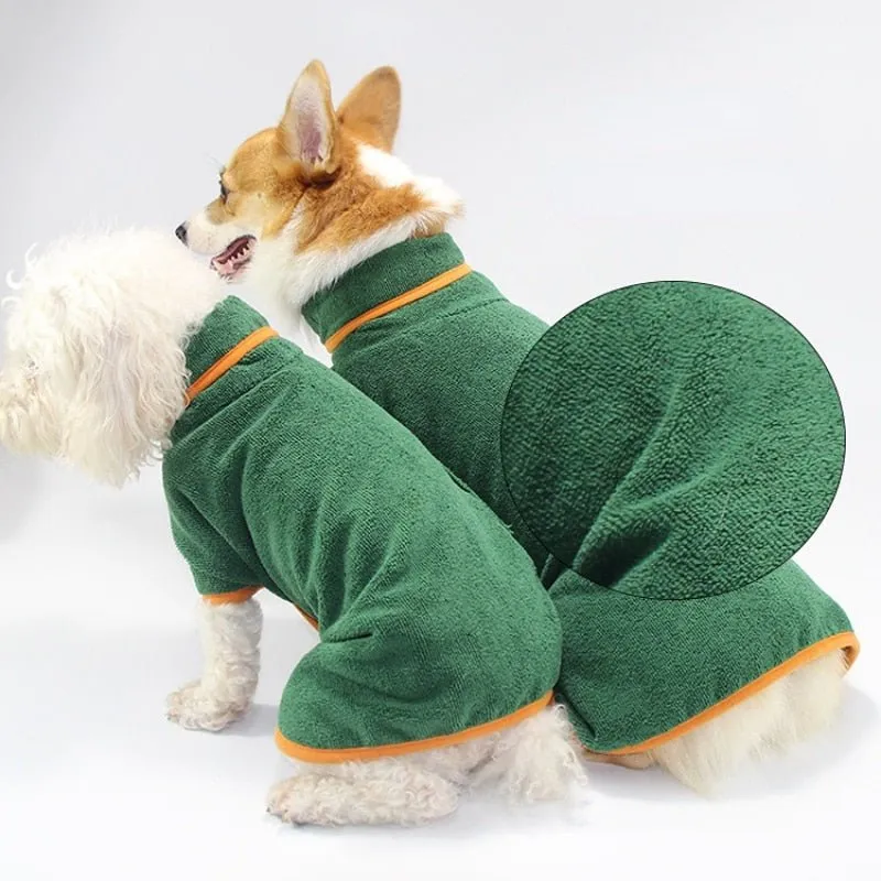 Warm Dog Bathrobe Towel