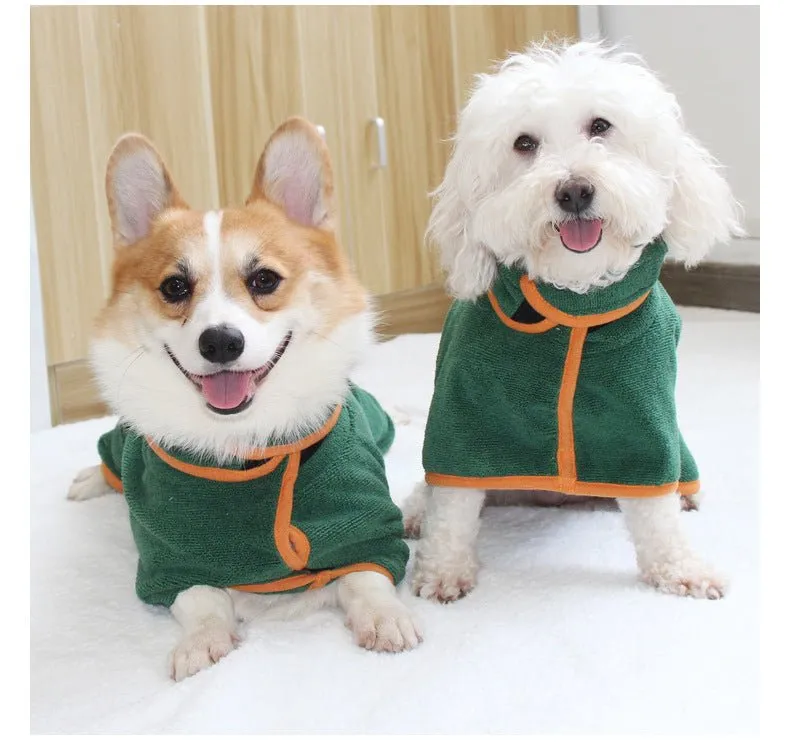 Warm Dog Bathrobe Towel