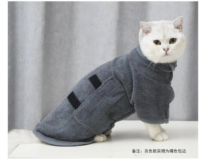 Warm Dog Bathrobe Towel