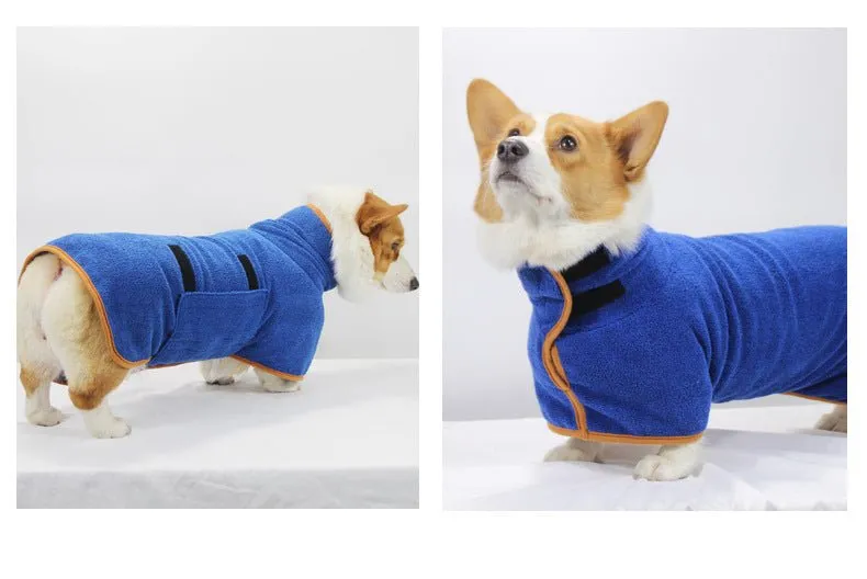 Warm Dog Bathrobe Towel