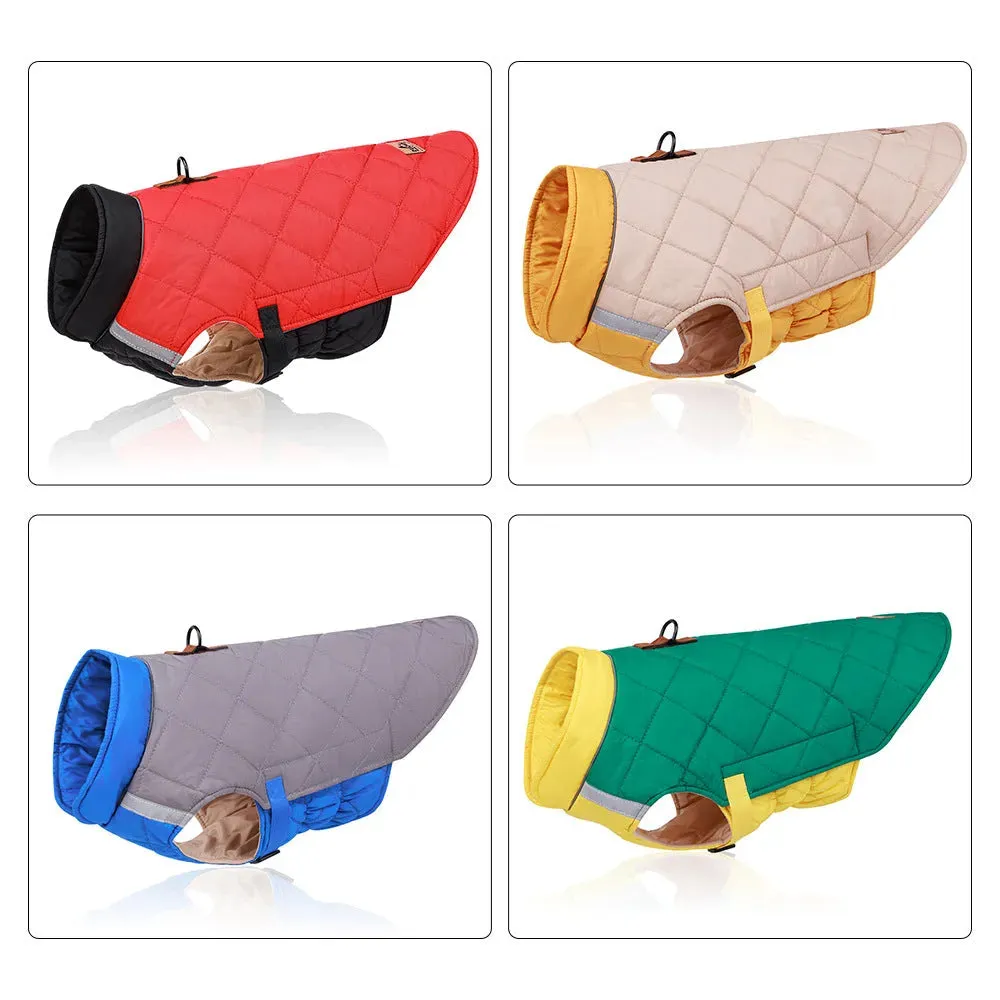 Warm Reflective Dog Cotton Vest – Thickened Casual Coat for Pets